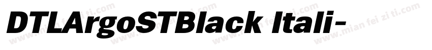 DTLArgoSTBlack Itali字体转换